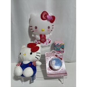 Hello Kitty Lot Gemmy Lighted LED Decor Valentine's Day Blow Mold Plush Squish